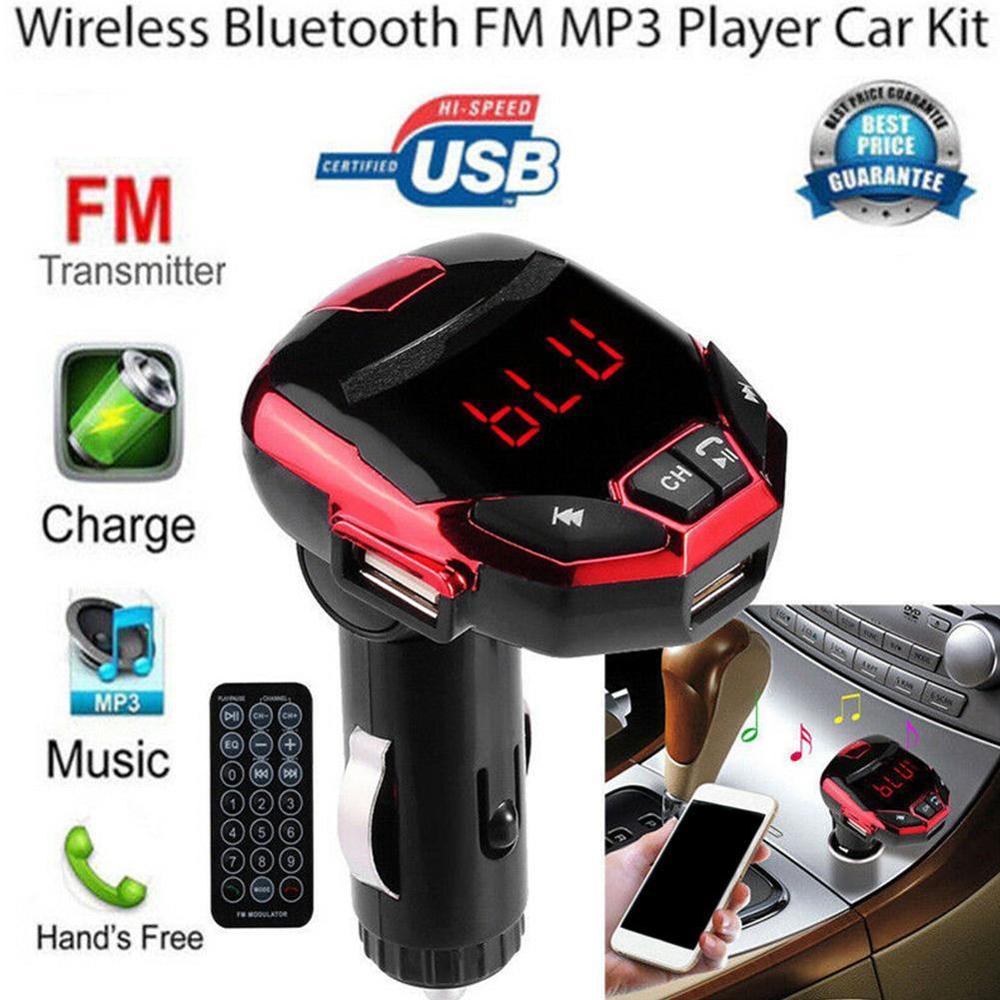 Tf Card Fm-zender Modulator Usb Draadloze Bluetooth Lcd Car Kit MP3 Speler Sd Remote Auto Elektronica Plastic Ondersteuning MP3/Wma