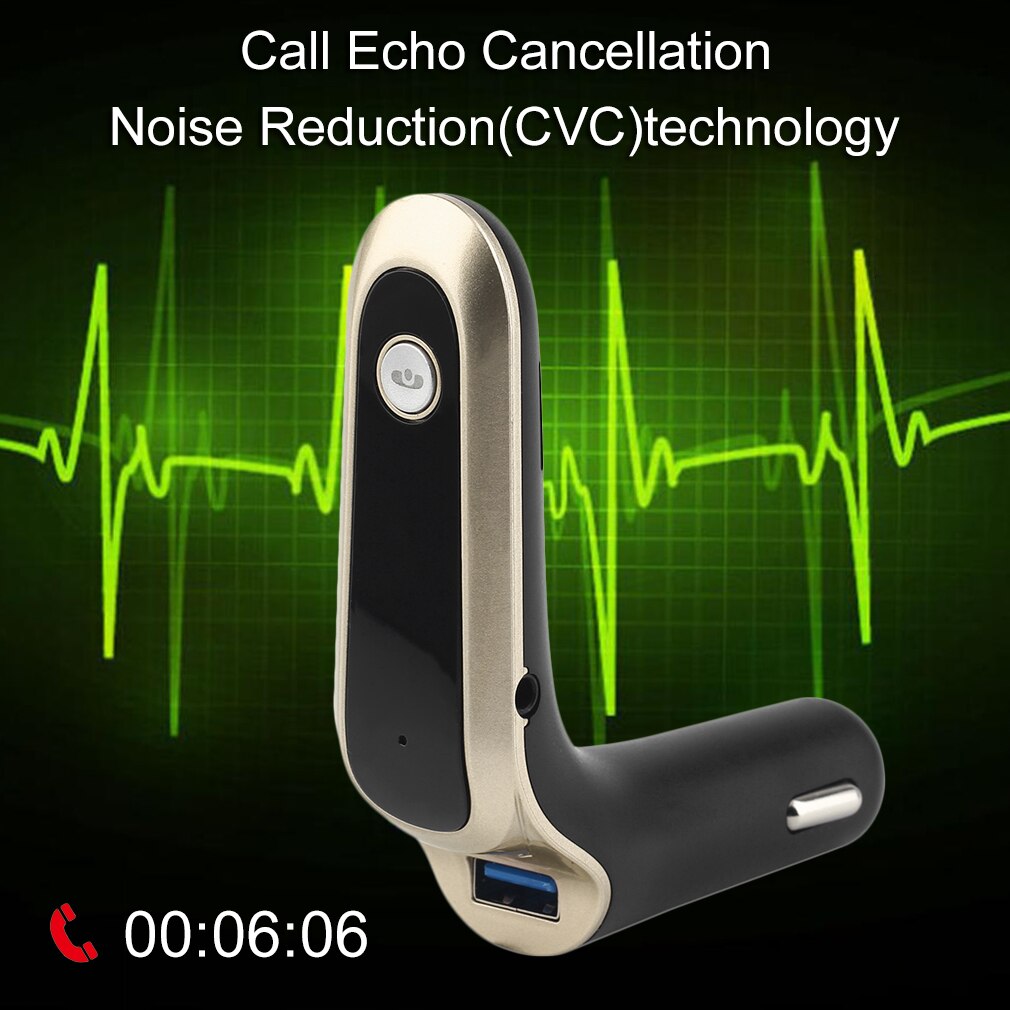 Portable Car Vehicle V4.0 MP3 Player FM Transmitter LCD Screen Display Radio Transmitter With Car Charging Function