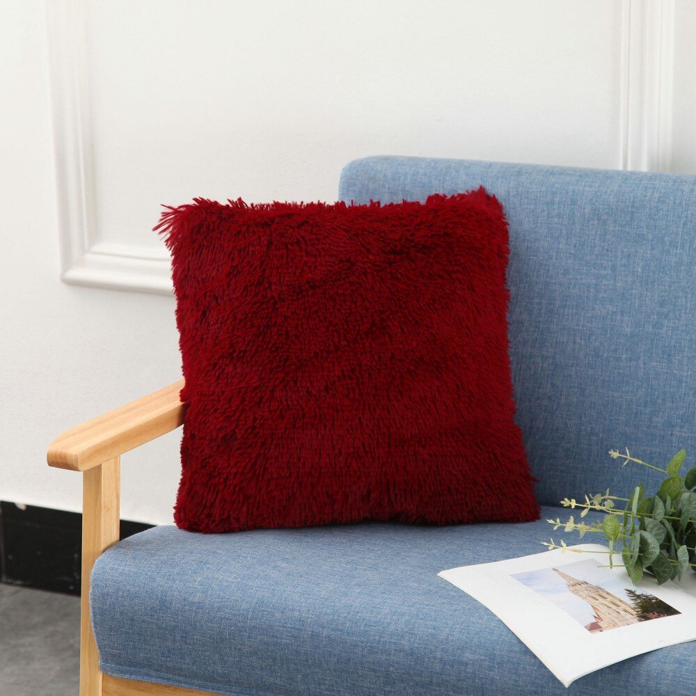 Effen Kleur Melk Wit Roze Blauw Pluche Kussenhoes 40X40 Cm Sofa Auto Decoratie Dutje Pillowsham Kussenslopen Baby kinderen: 7