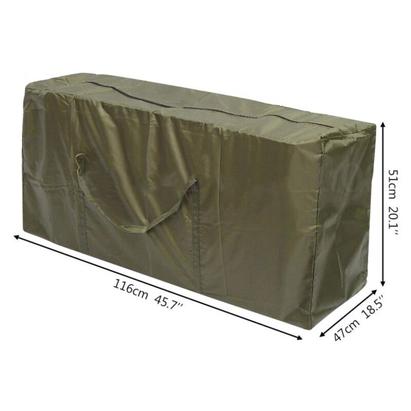 Coussin extérieur housse de rangement sac étanche léger rectangulaire organisateur de meubles avec poignée fermeture à glissière pour jardin arbre de noël: A2