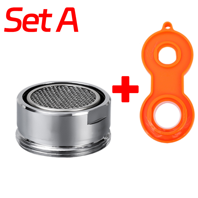 10/1pcs Brass Faucet Aerator 24mm Replaceable Parts Tap Filter Nozzle Saving Water Kitchen Bathroom Sink Thread Faucet Bubbler: light yellow