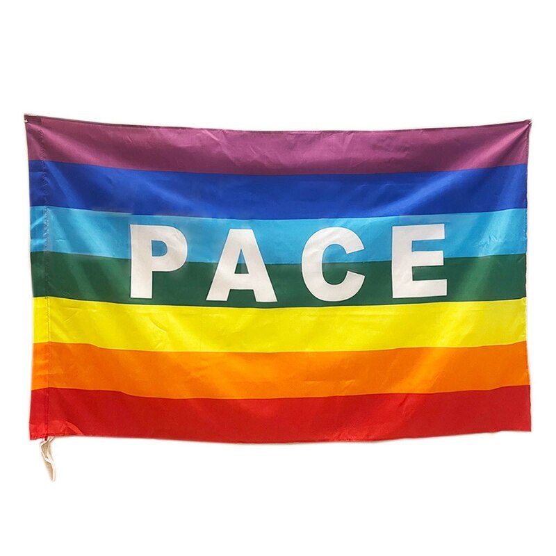 20RC Regenboog Vlag Pacepeace Vlag Polyester Wereld Vrede Kleurrijke Vlag Ornament