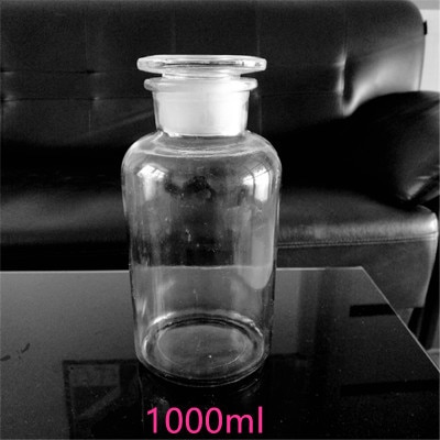 Reagensflaske kemisk testflaske tomme stearinglas glasflaske fremstilling af stearinglas stearinlys dåser beholder stearinlys forsyninger: 1000ml gennemsigtige