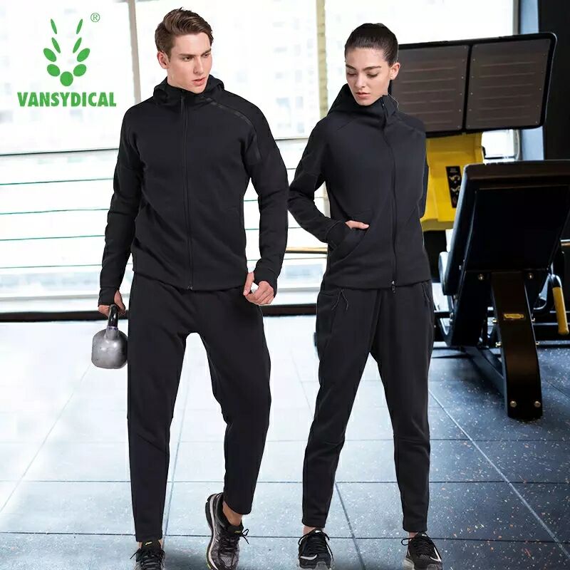 Winter Sport Pak Mannen Vrouwen Sportkleding Running Jacket + Broek Outfit Outdoor Hooded Warm Fitness Workout Trainingspakken Liefhebbers