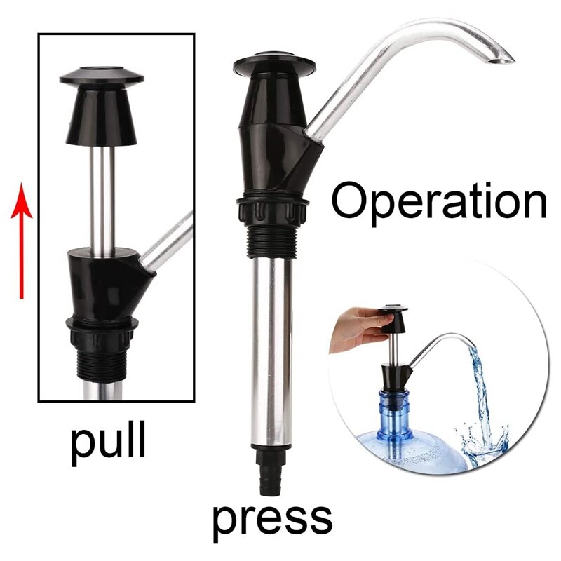 Sink Water Hand Pump Tap 32mm Alloy Hand Press Pump for Caravan Camping Trailer Motorhome RV
