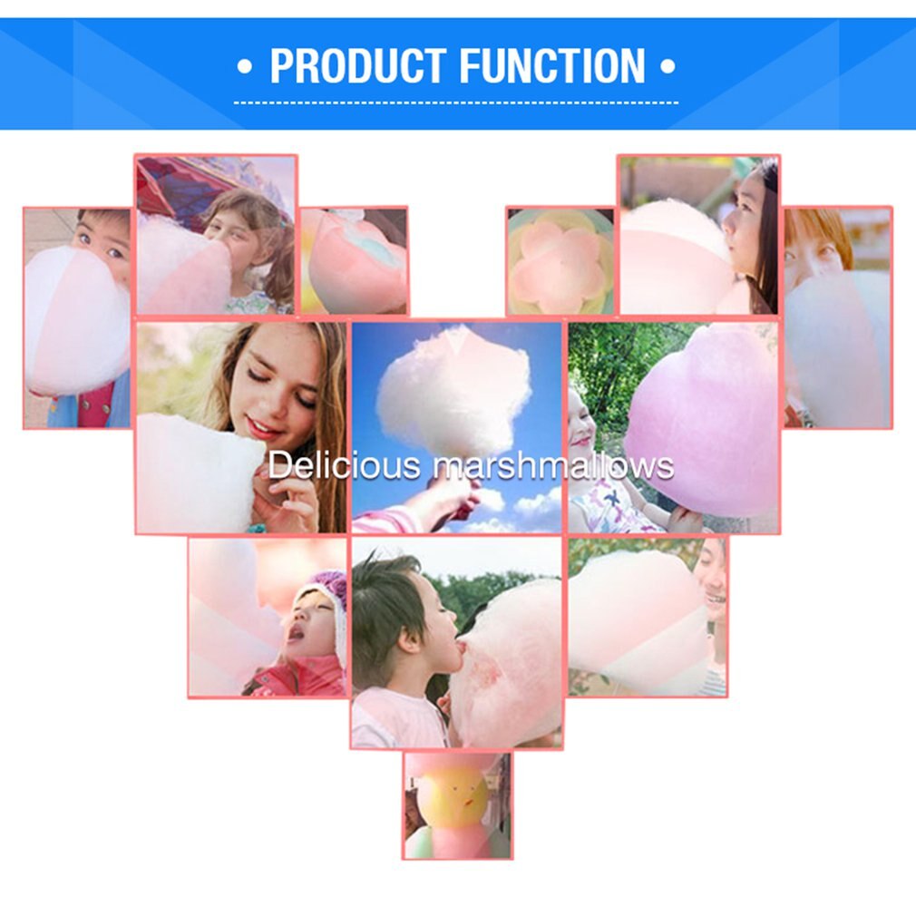 Electric DIY Mini Sweet Cotton Candy Maker Marshmallow Machines Portable Cotton Sugar Floss Machine 450W
