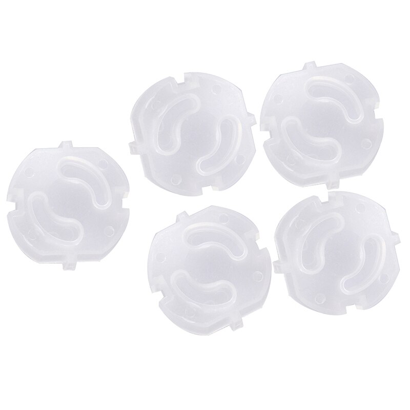 5 uds. Tapones de tapa de salida eléctricos de seguridad para niños de la UE para el Protector del zócalo de la energía protección del bebé Anti choque eléctrico Protector giratorio
