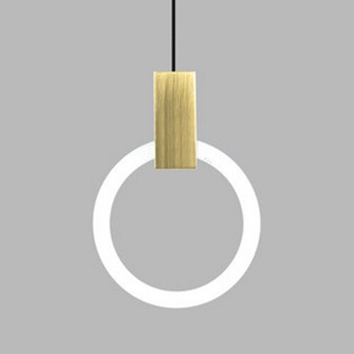 Modern duplex rund ring pendellampor glaslampor enkla trappor ihåliga sovrum restaurangbelysning  t9: M 30 x 41cm / Varm vit