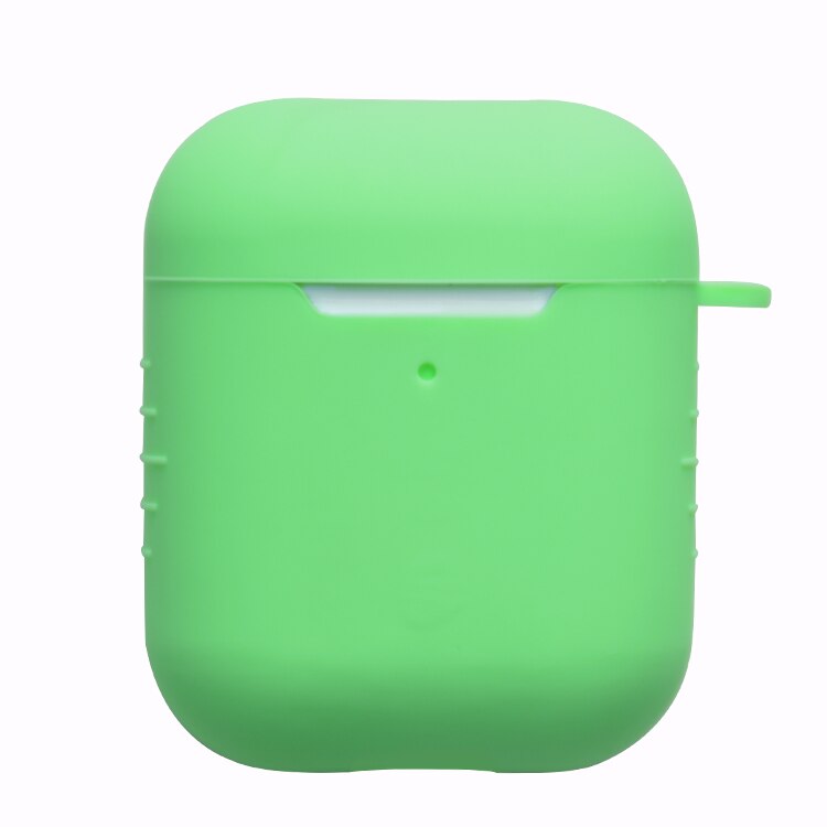 Soft Silicone Cases For Apple Airpods 1/2 Protective Bluetooth Wireless Earphone Cover For Apple Air Pods Charging Box Bags: Green