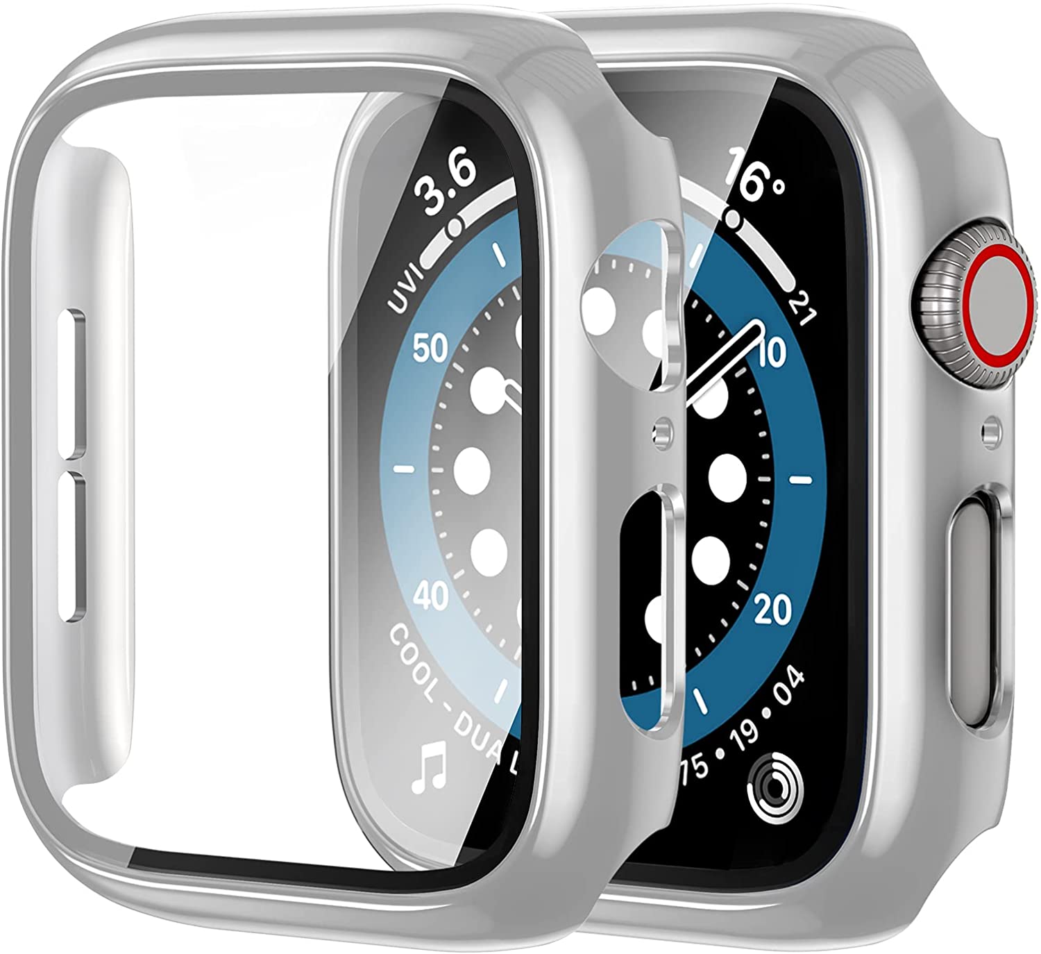 Szkło + pokrowiec na Apple Watch Case 44mm 40mm 42mm 38mm akcesoria platerowane ochraniacz ekranu iWatch seria 6 5 4 3 se 7 45mm 41mm