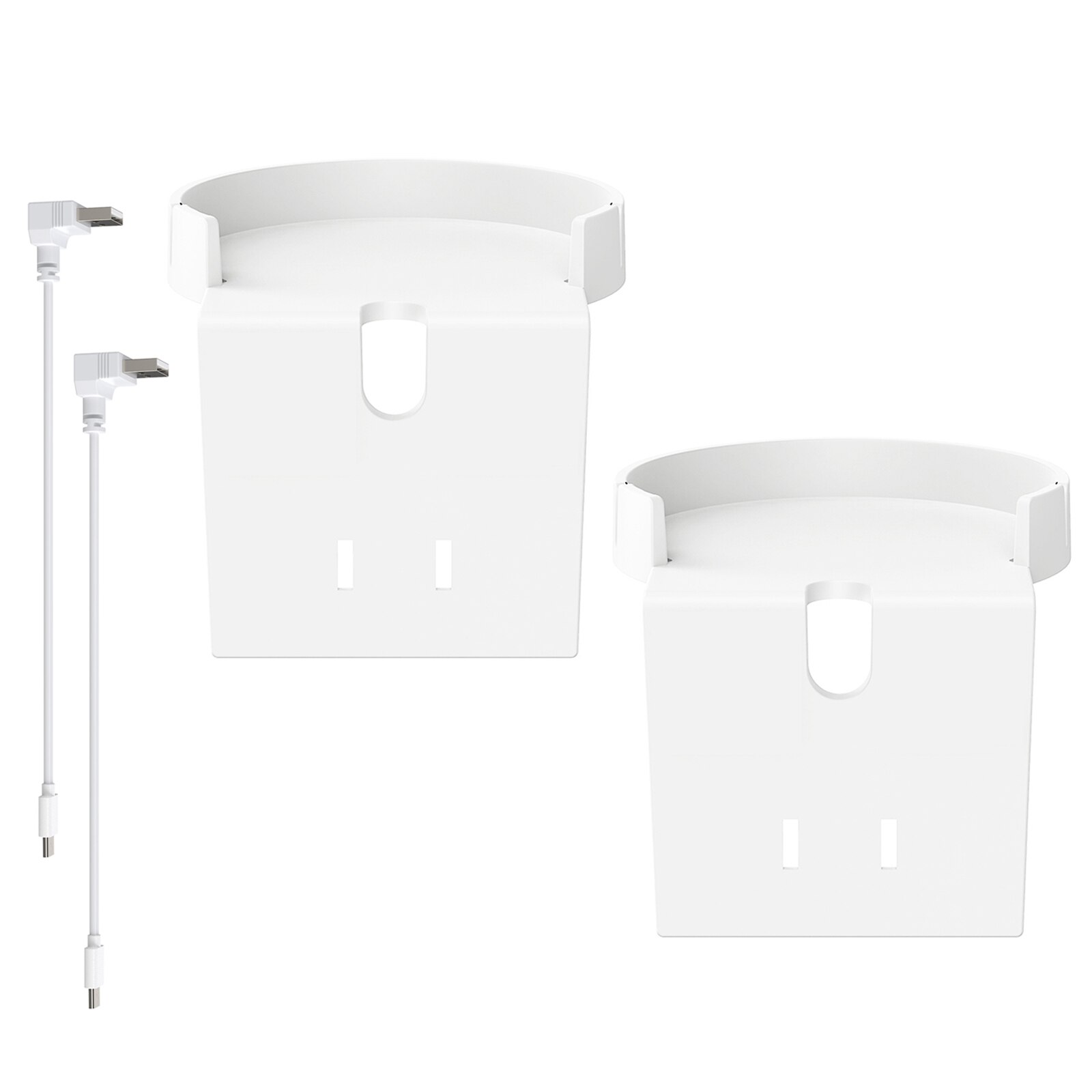 2 Pack Protect Outlet Wall Mount Bracket 360 Degree Swivel AC Outlet Wall Plug Mount Stand Holder Bracket for Blink Mini(US)