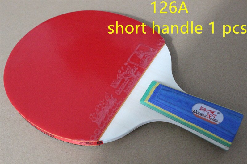Raquetas de tenis de mesa para principiantes, pescado doble original Raqueta de tenis de mesa, producto terminado: 126A short handle