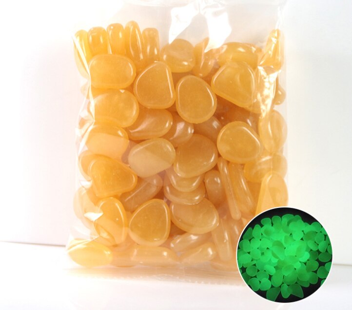 100 Pcs Tuin Decor Lichtgevende Speelgoed Stenen Glow In Dark Decoratieve Steentjes Outdoor Aquarium Decoratie Pebble Rotsen Aquarium: A12