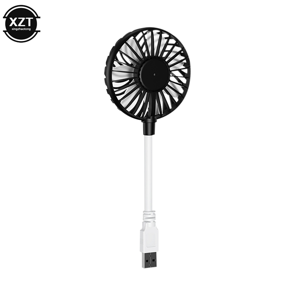 USB Rechargeable Handheld Fan Silent Cooling Power Bank Wireless Mini Play Plug Fans Summer Outdoors and Travel: black