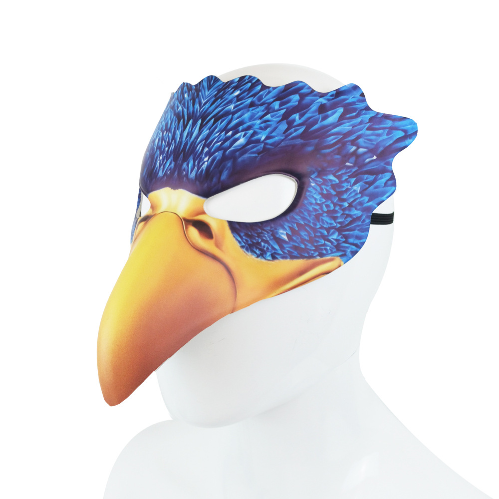 Masque d'oiseau de fantaisie, masade Tim, costume d'Halloween, vêtements de sauna, cosplay, fête, déguisement, corbeau, aigle, phénix, couvre-visage, accessoires: Black