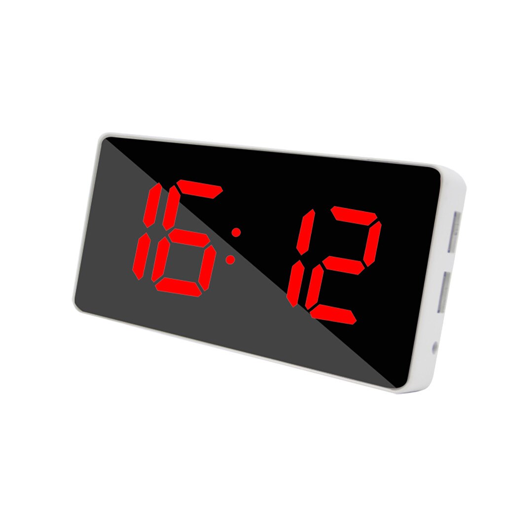 # H30 Sveglia Dello Specchio Orologio Digitale di Grandi Dimensioni Display A LED Doppio USB Carica Snooze Timer Orologio Da Tavolo Della Decorazione Commercio All'ingrosso: Red 