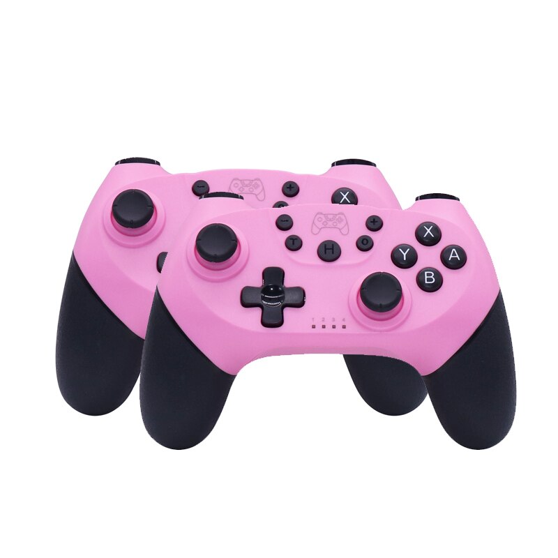 Bluetooth Pro Gamepad für N-Schalter NS-Schalter NS Schalter Konsole Wireless Gamepad Video Spiel USB Joystick Controller mit 6-Achse: 2pcs  pink