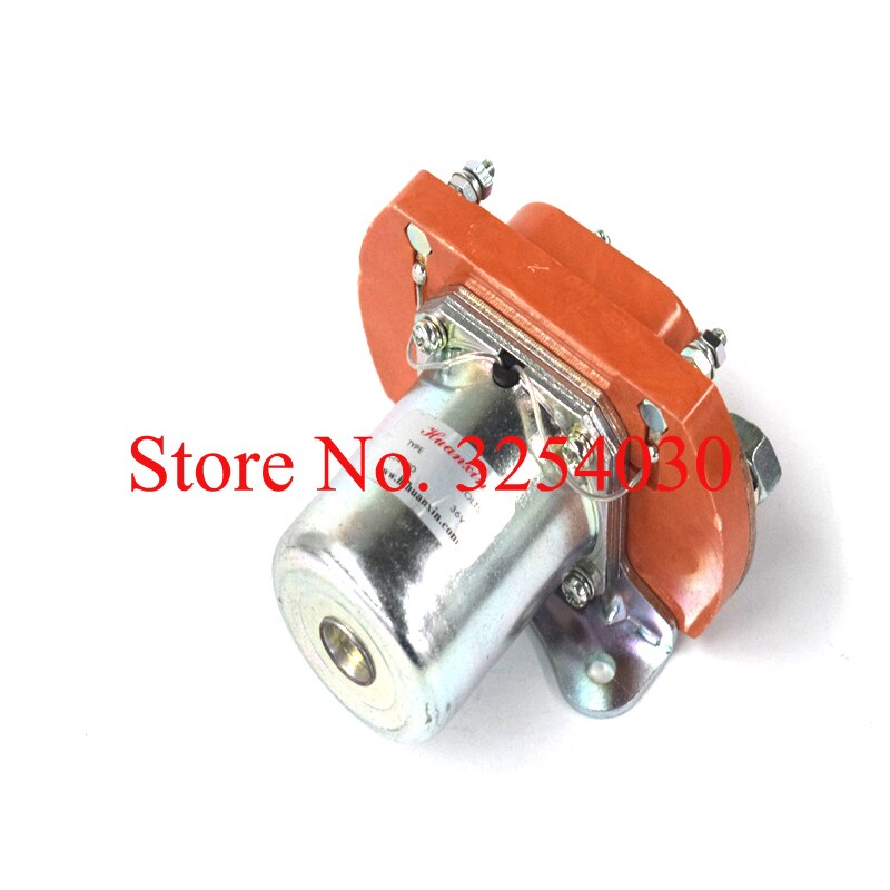 Opzichtige Binnenlandse Oranje 36 V 400A Dc-relais ZJ400D voor Elektrische Touringcar of Sightseeing Auto Elektrische Pallet Vrachtwagens