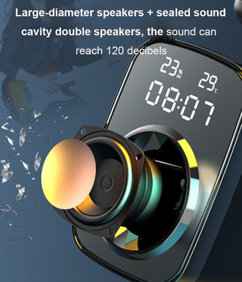 SOAIY Portable Bluetooth Speaker Super Bass Subwoofer Music Center For PC Computer FM Radio High Powerful Boombox HiFi Sound box