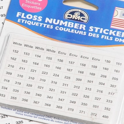 Kruissteek garen nummer stickers 640 stickers + saaie stickers, stickers met dmc nummer nummers