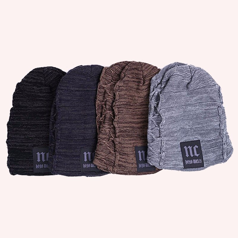 Groupjump afslappet vinterhue til mænd tyk strikkede hue hue mandlige hold varmen mandlige vinter kalot damer hue gorro
