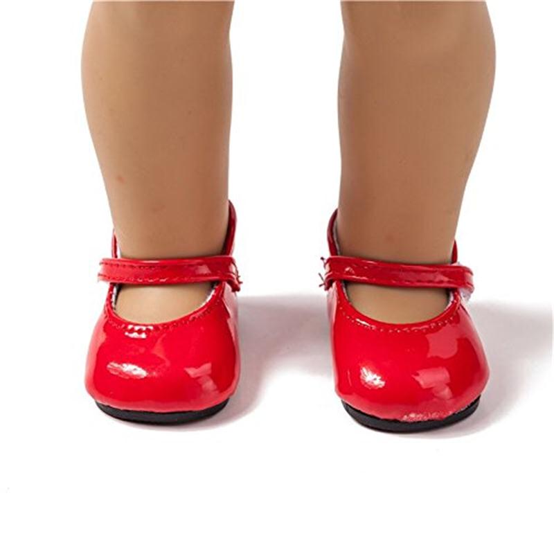 Fit 17 inch 43cm Doll Shoes Baby Born Doll Accessories Purple Red Blue Pink Shoes For Baby Birthday: Q-101