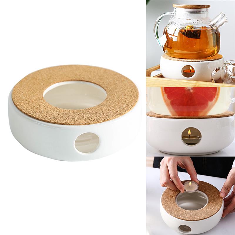 Klassieke Porselein Theepot Warmer Met Veilig Te Gebruiken Kurk Stand Voor Theepot Thee Warmer Met Kaars Kamer Theelichtje Eenvoudige Thee gereedschap