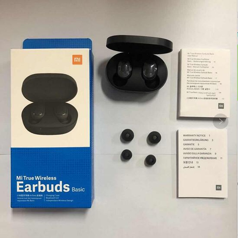 Originale xiaomi airdots redmi airdots tws trådløs øretelefon stemmestyring bluetooth 5.0 støjreduktion trykkontrol