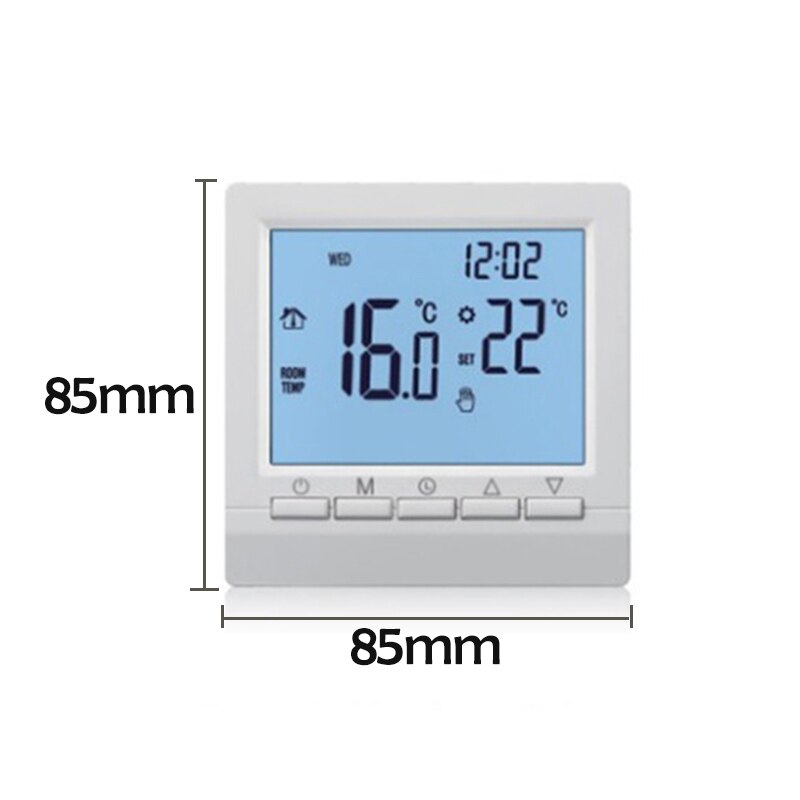 Week programmeerbare slimme digitale temperatuurregelaar app-bediening elektrische vloerverwarming thermostaat infrarood digitale thermometer: Blauw