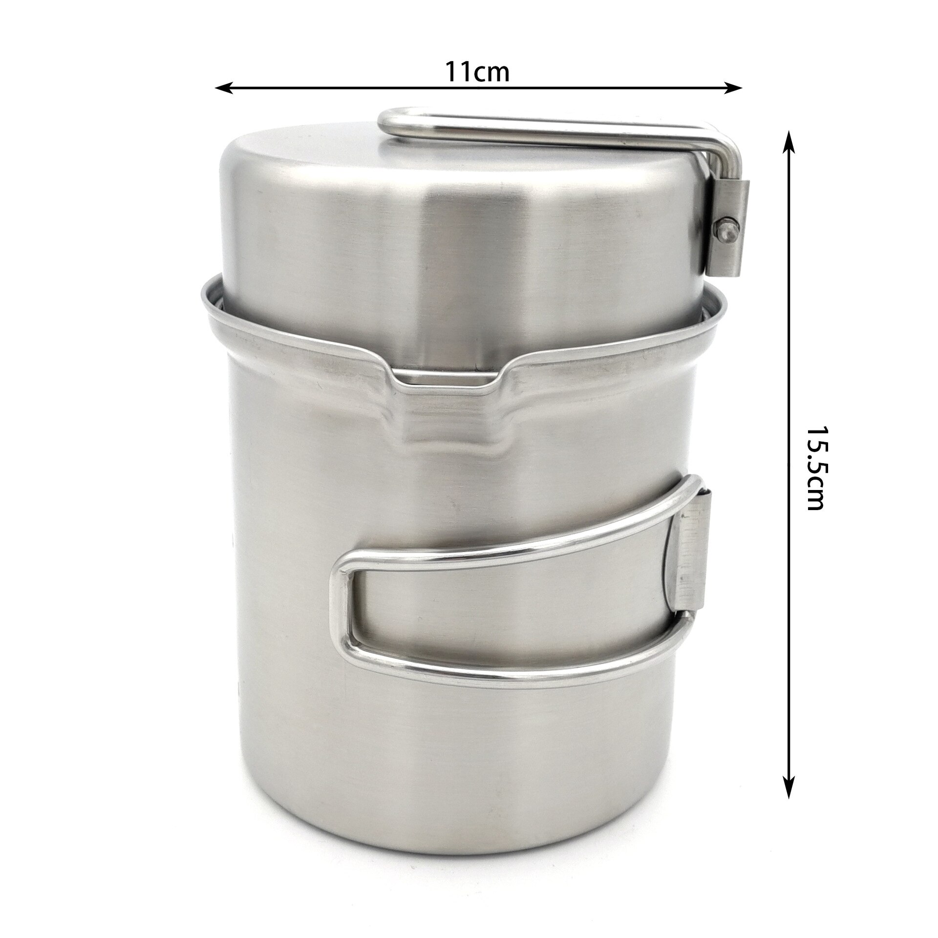 304 Stainless Steel Camping Pot Set Outdoor Supplies Camping Cookware Stainless Steel Pot With Wood Stove