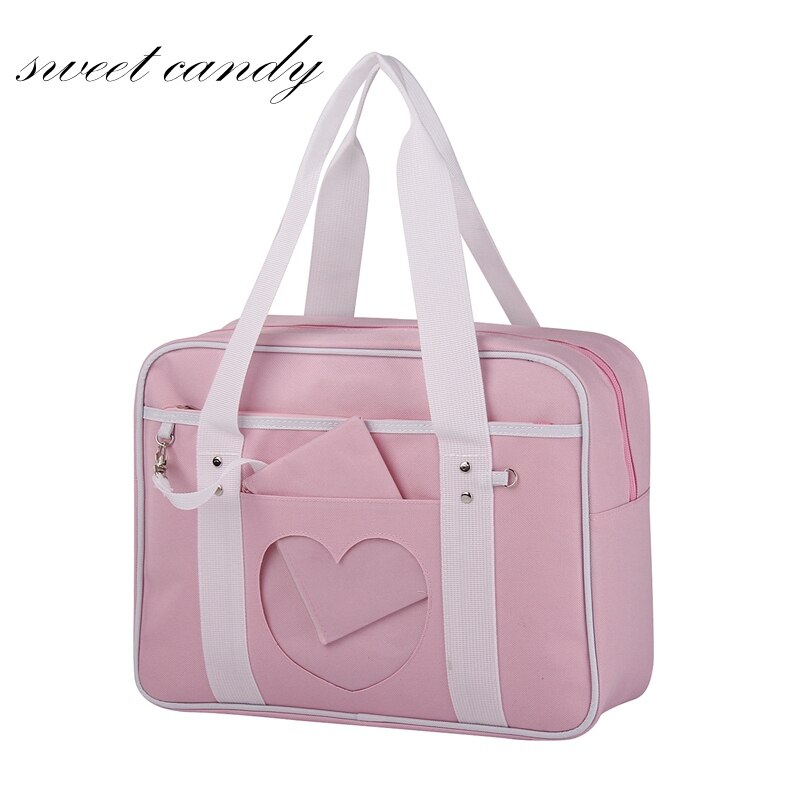 Stijl Roze Japanse Reizen Schouder Schooltassen Voor Vrouwen Meisjes Grote Capaciteit Bagage Organizer Handtassen Totes met Cosplayer: Pink-no strap