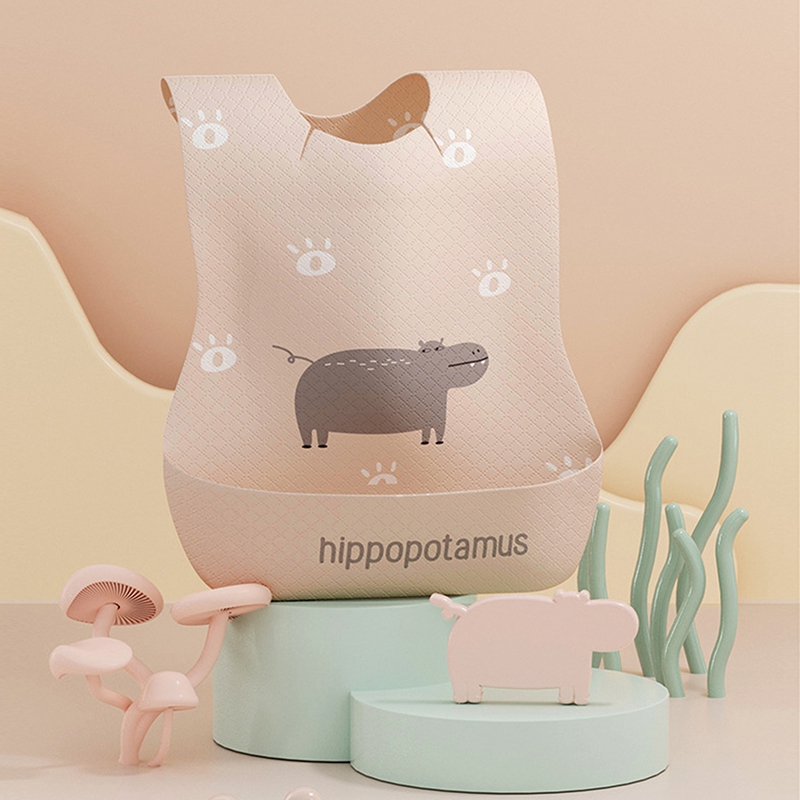 Bavaglino monouso per bambini 20 pezzi bavaglino per bambini impermeabile mangiare bavaglino con tasca sciarpa per bambini bavaglino Saliva asciugamano bavaglino mangiare conveniente: BB9965WZ3