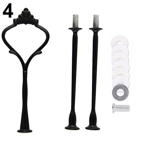 1 Set 2 or 3 Tiers Sweets Candy Cupcake Tray Wedding Party Cake Display Stand: Black