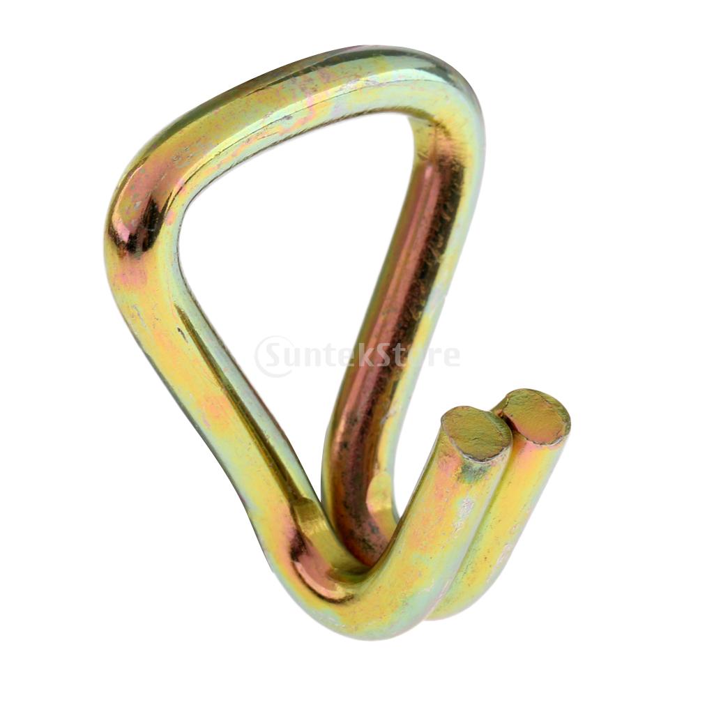 4 stuks robuuste, duurzame stalen ratel met dubbele j-haken, universeel voor standaard 1 " 25mm spanbanden