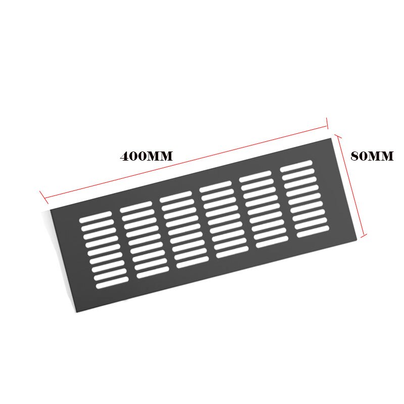 Møbler hardware aluminiumlegering ventilation mesh rektangulært skab garderobe ventilation udluftning: 80 x 400mm
