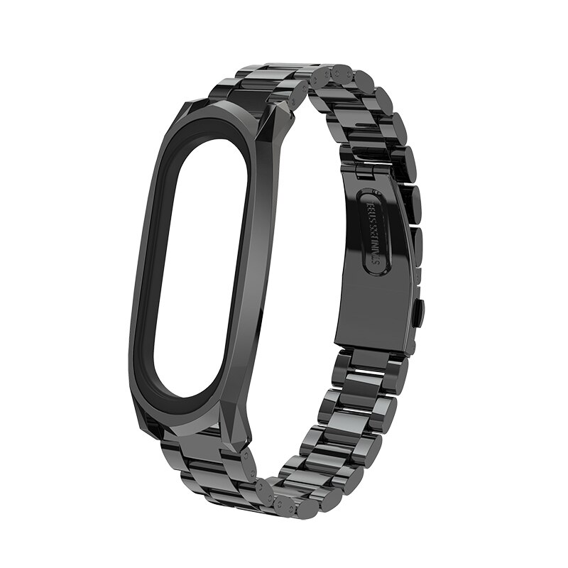 Mijobs Mi band 4 Strap Metal Stainless Steel Bracelet for Xiaomi Mi Band 4 Mi Band 3 Strap Smart Watch Miband 4 correa Wristband