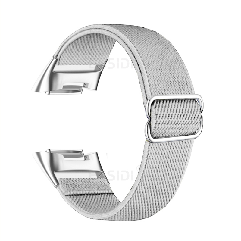 Bracelet en Nylon extensible pour Fitbit Charge 6 5, tissé élastique, doux, Sport, respirant, boucle de remplacement pour Fitbit Charge 5 6: Black Yellow