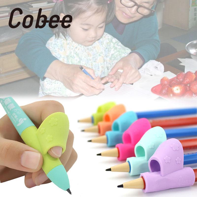 3PCS/Lot Cute Child Silicone Correction Hold Pen Fingerstall Writing Posture Correction Device Student School Stationery