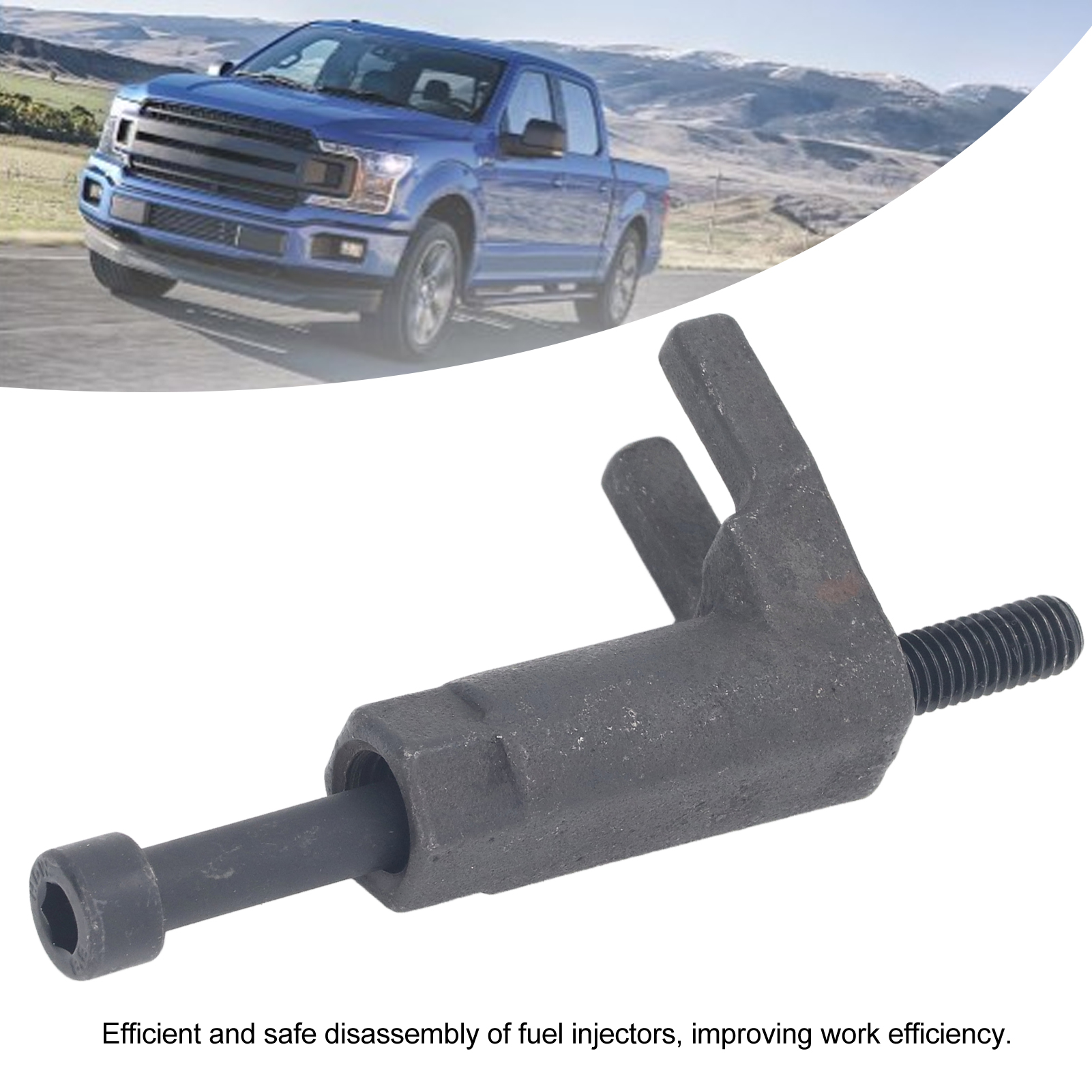 Kit di attrezzi per la rimozione degli iniettori diesel, smontaggio facile ed efficiente, estrattore per iniettori in acciaio al carbonio, attrezzo per lo smontaggio degli iniettori di carburante