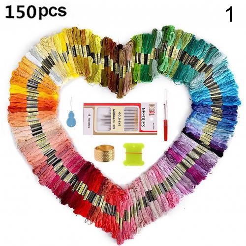 1500pcs Colorful Embroidery Thread Set Cross Stitch Floss Threads Cotton Sewing Skeins Skein Kit DIY Handkitting Sewing Threads: 1