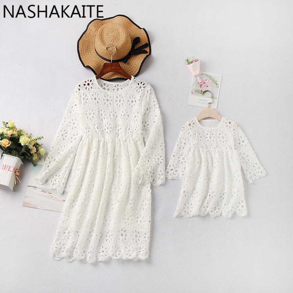 NASHAKAITE Mother Daughter Dresses Autumn Three Qu... – Vicedeal