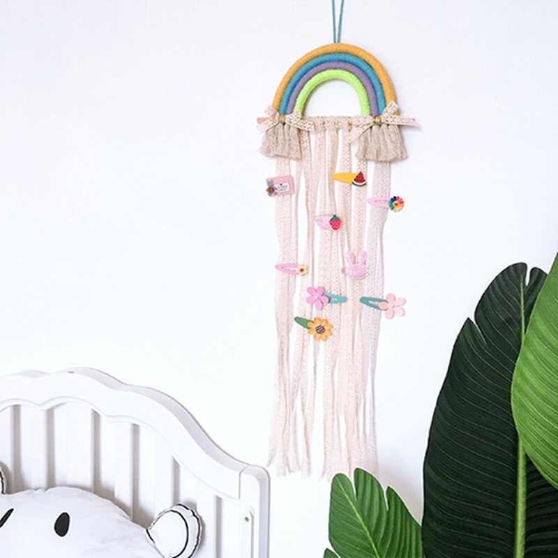 Ins Handgemaakte Decoratie Diy Macrame Opknoping Wandtapijten Regenboog Photo Props Home Decor Nursery Decor Nordic Kinderkamer