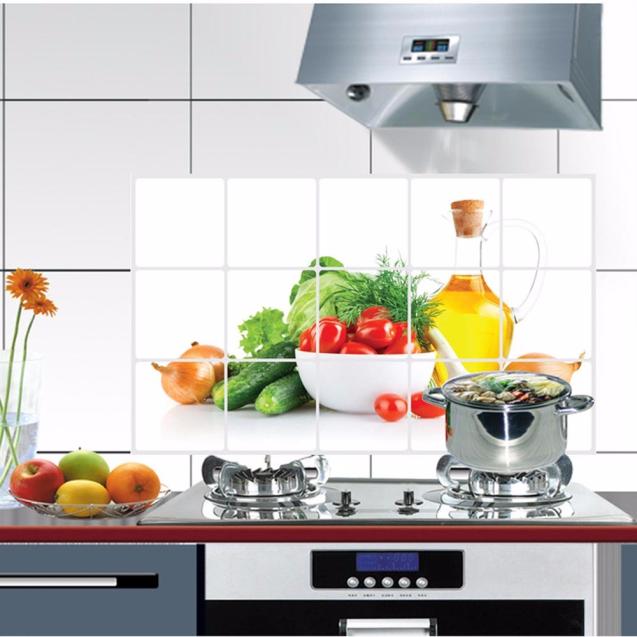 Kitchen Oilproof Removable Wall Stickers Art Decor Home Decal Wall Stickers Kitchen Decorations Waterproof: Default Title