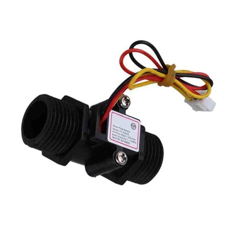 ! Water Flow Sensor Switch Flow Meter Controle G1/2 Inch Interface Hall Elementen Totaal 1-30L/Min Meting Apparaat blac