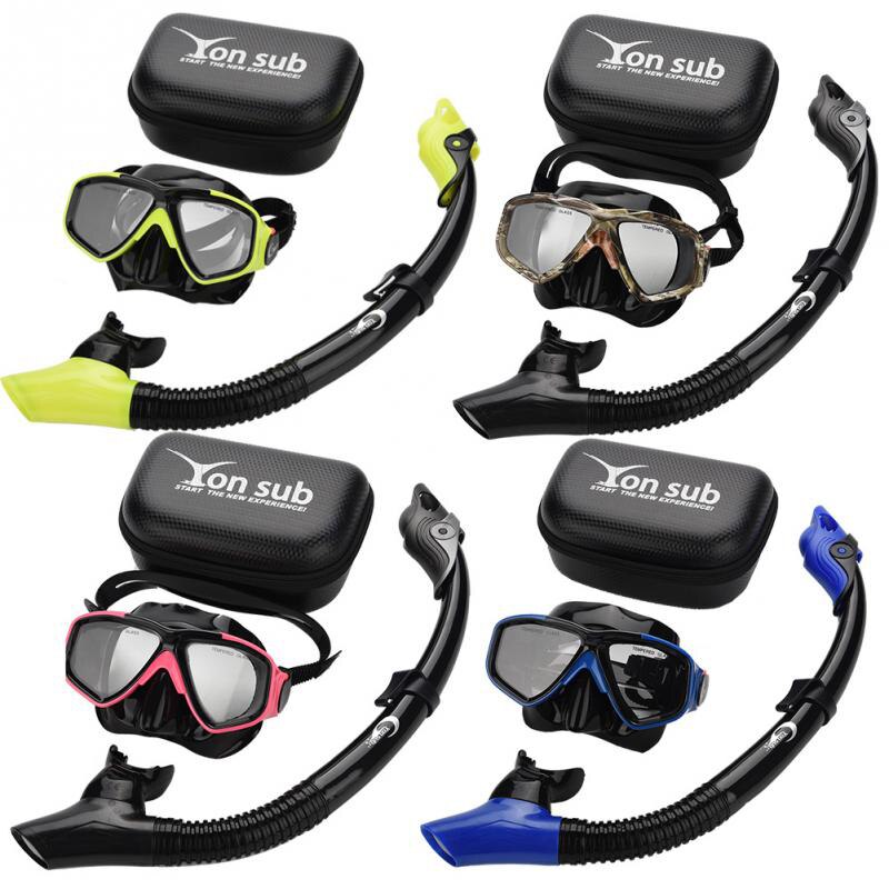 Yon Sub Professionele Duikbril Snorkel Anti-Fog Bril Bril Set Zwemmen Apparatuur Snorkel Beademingsbuis Eye Protector