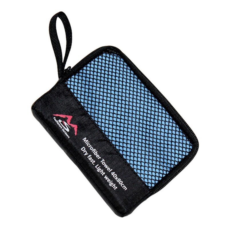 Ultralight Compatto Rapida Asciugatura Asciugamani Campeggio Compatto Nuoto Asciugamani Mano Viso in Microfibra Antibatterico Viaggi trekking: blu-S