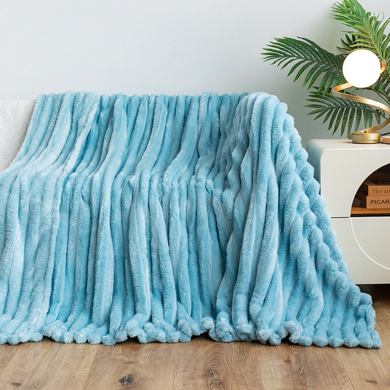 Multifunctional Nap Blanket Flannel Sofa Cover Blanket Winter Plus Velvet Thickened: 150*200CM / Burgundy