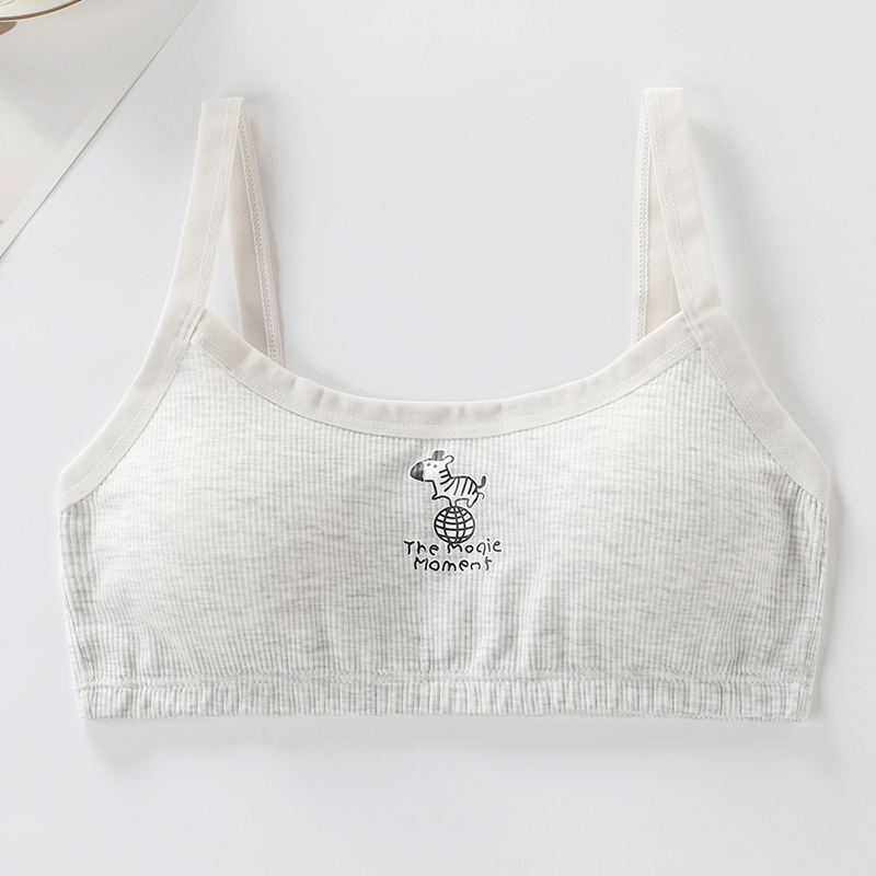 5 Color Girl Sport Bra Fitness Gym Kids Bra Without Steel Rim Puberty Teens Vest Thin Strap Underwear Training Bra
