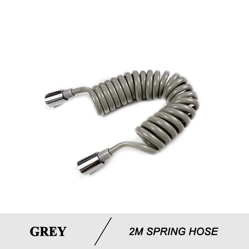 Brushed Steel Douche Kit Hand Held Bidet Sprayer Portable Toilet Bidet Faucet Shattaf Valve Jet Set Bathroom Hygienic Shower: Grey PVC Hose Only