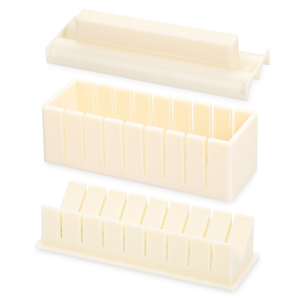 Kit de equipo para hacer Sushi, espátula, tenedor, Bola de arroz japonesa, rollo de pastel, molde para hacer Sushi, 3/10 Uds.: Heart-3PCS